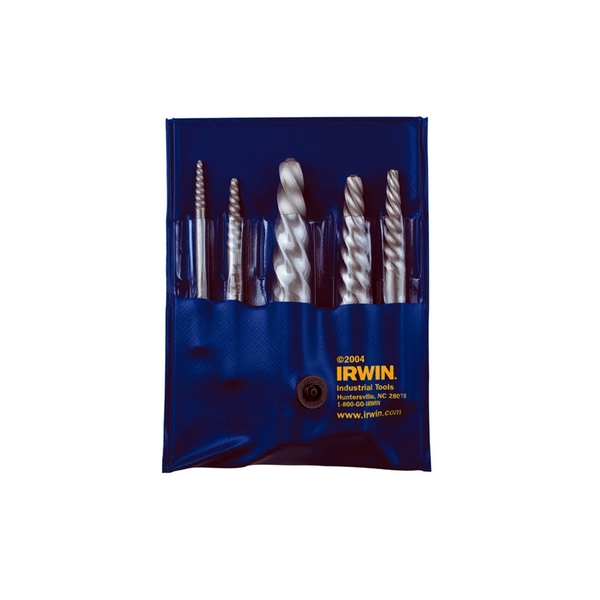 Hanson 5 Pieces Spiral Flute Screw Extractor Set  Carded 53535